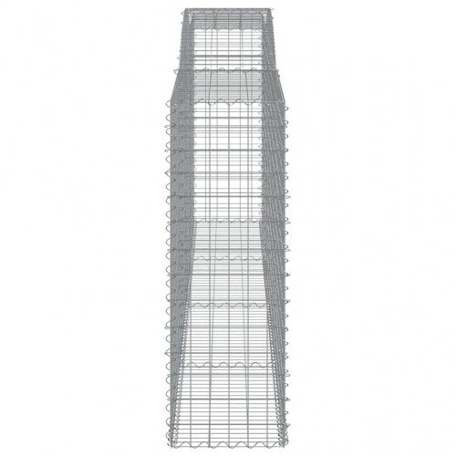Buet gabionkurv 400×50×140/160 cm - galvaniseret jern