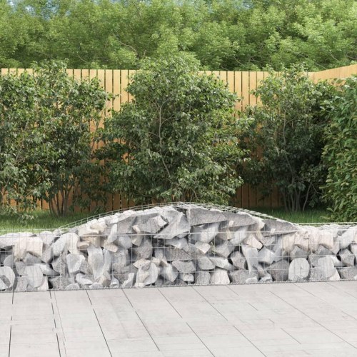 Buet gabionkurv 400×50×40/60 cm - galvaniseret jern