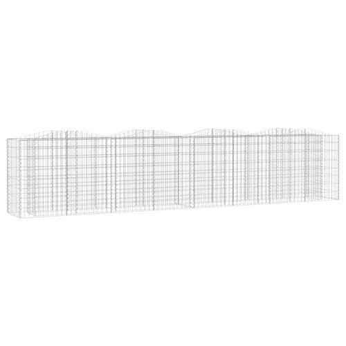 Buet gabion-højbed 400x50x100 cm galvaniseret jern
