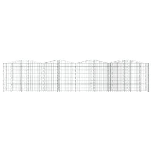 Buet gabion-højbed 400x50x100 cm galvaniseret jern