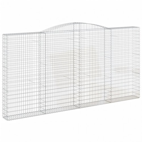 Buet gabionkurv 400x30x200/220 cm galvaniseret jern