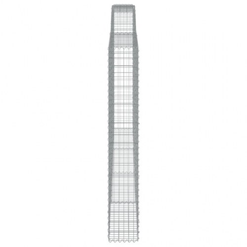 Buet gabionkurv 400x30x200/220 cm galvaniseret jern