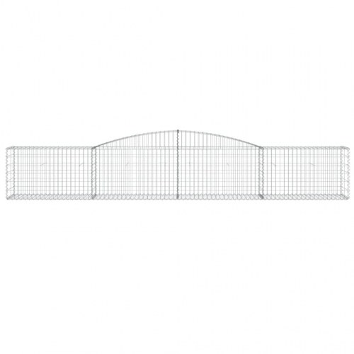 Buet gabionkurv 400 × 50 × 60/80 cm - galvaniseret jern