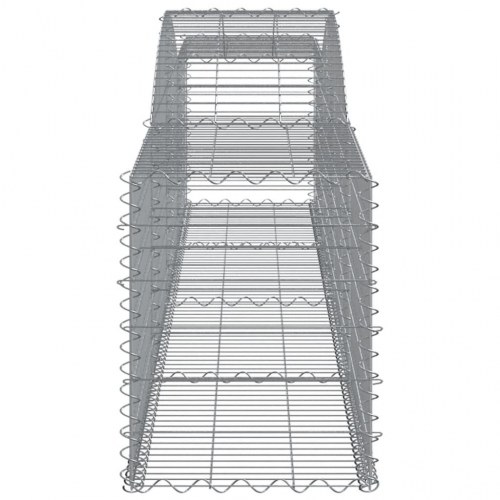 Buet gabionkurv 400 × 50 × 60/80 cm - galvaniseret jern