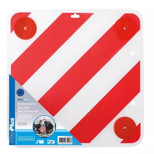 ProPlus advarselsskilt til bil 50x50 cm med reflekser plastik 361228