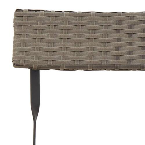 Foldbare bistrostole 2 stk. polyrattan og stål grå