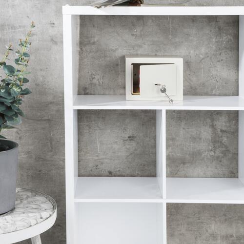 pengeskab med 2 nøgler 23x17x17 cm stål hvid