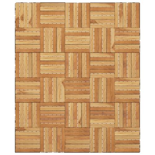 Terrassebrædder 30 stk. 30x30 cm lodret mønster massivt teak