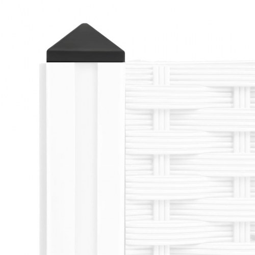 Højbed i polypropylen 120 × 40 × 71 cm - hvid, rattanlook