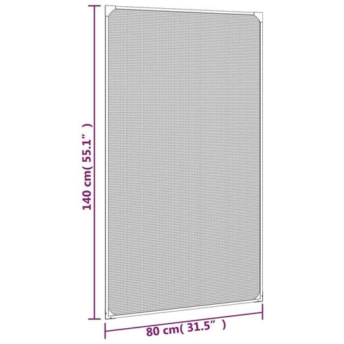 Magnetisk insektnet til vinduer 80x140 cm hvid