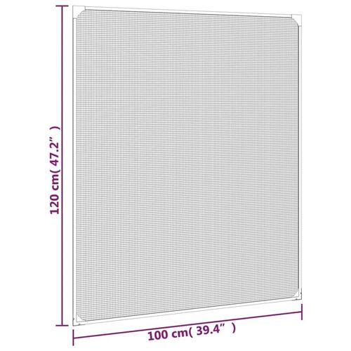 Magnetisk insektnet til vinduer 100x120 cm hvid