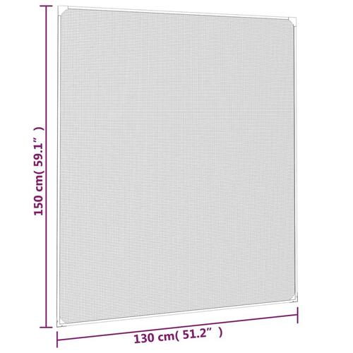 Magnetisk insektnet til vinduer 130x150 cm hvid