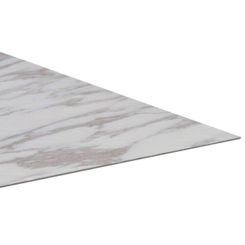 Selvklæbende PVC-gulvbrædder 5,11 m² hvid marmor