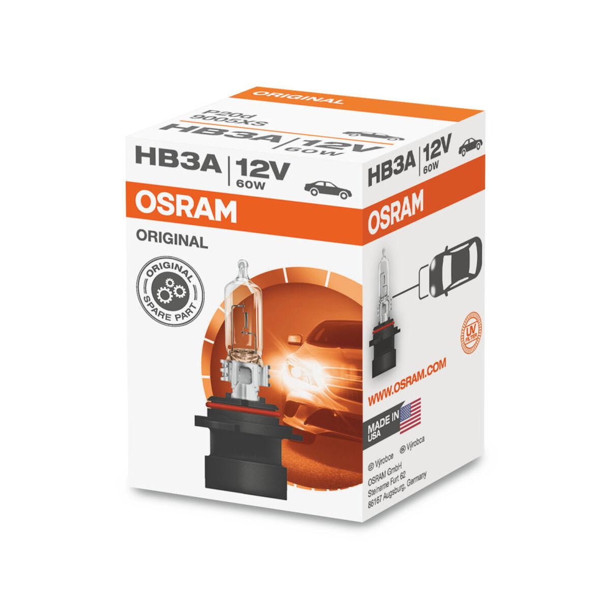 Se Osram HB3A Original Sparepart 12v 60watt P20d/9005XS (1 stk) hos Boligcenter.dk