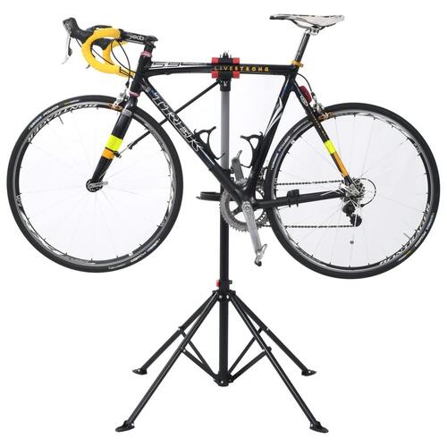 Reparationsstativ til cykler 103 x 103 x (115-200) cm stål sort