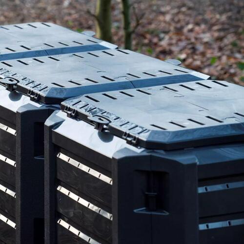 kompostbeholder 1200 l sort 6071483