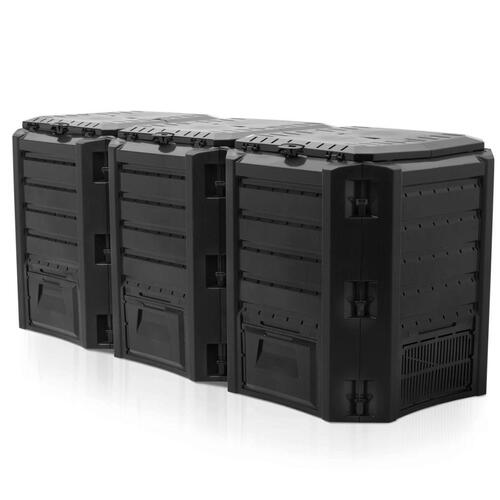 kompostbeholder 1200 l sort 6071483