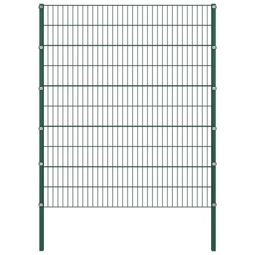 Hegnspanel med stolper 1,7 x 2 m jern grøn