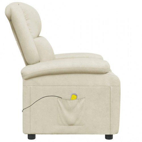 Massagestol kunstlæder cremefarvet