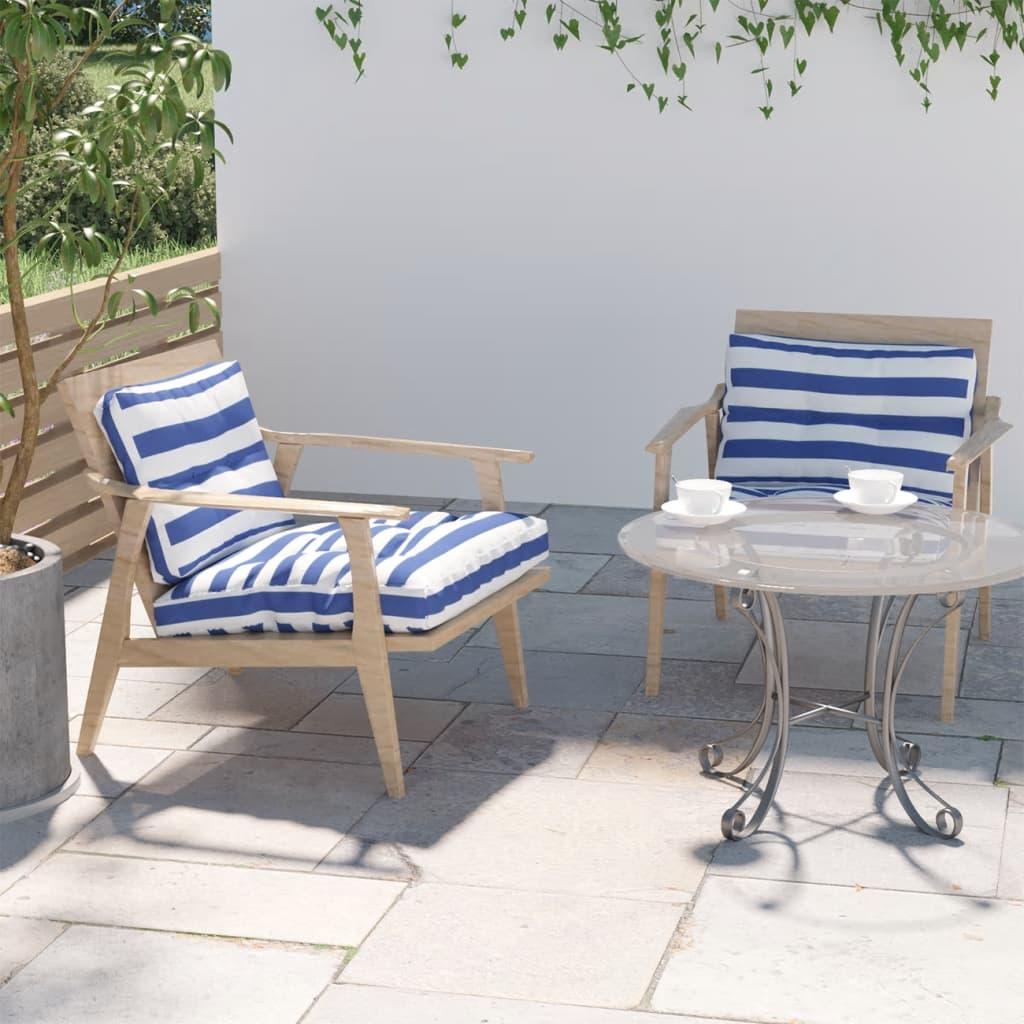 Pallehynder 2 stk. stof stribet blå og hvid