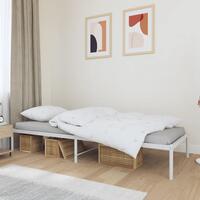 Sengeramme 80x200 cm metal hvid