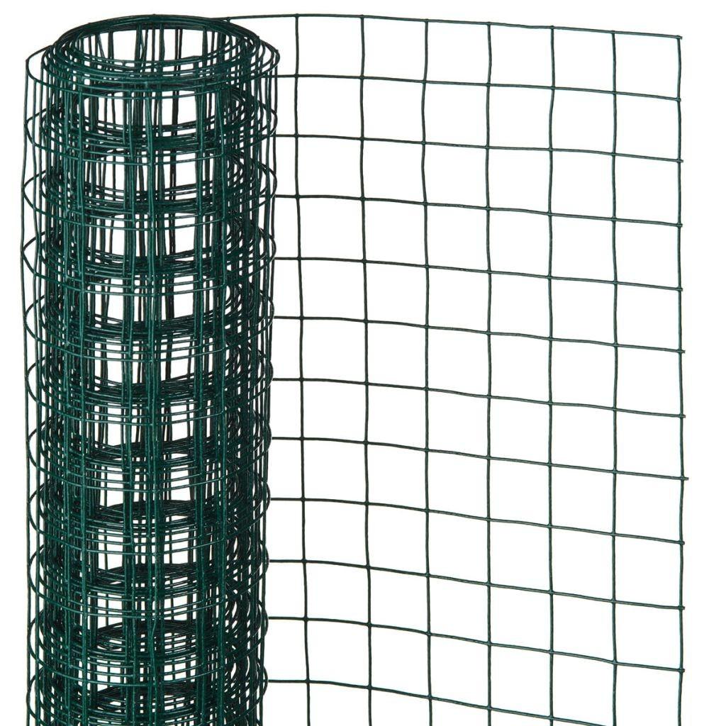 Billede af trådnet 1x5 m 25 mm firkantet plastikbelagt stål grøn hos Boligcenter.dk