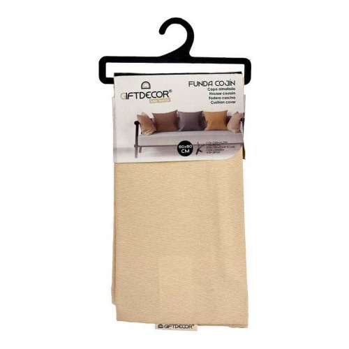 Pudebetræk - flødefarvet beige, 45×45 cm eller 60×60 cm