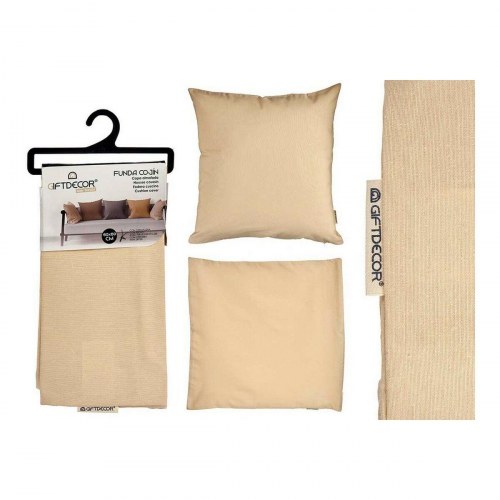 Pudebetræk - flødefarvet beige, 45×45 cm eller 60×60 cm