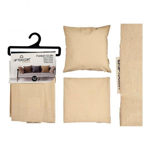 Pudebetræk - flødefarvet beige, 45×45 cm eller 60×60 cm