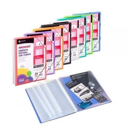 Carchivo Archivex-Star organiser mappe A4 - gennemsigtig, spiral, 50 lommer