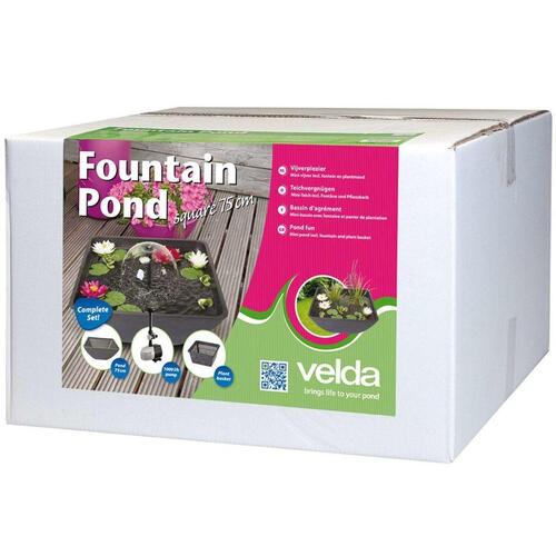 Velda springvandsbassin kvadratisk 75 x 75 x 35 cm 123516