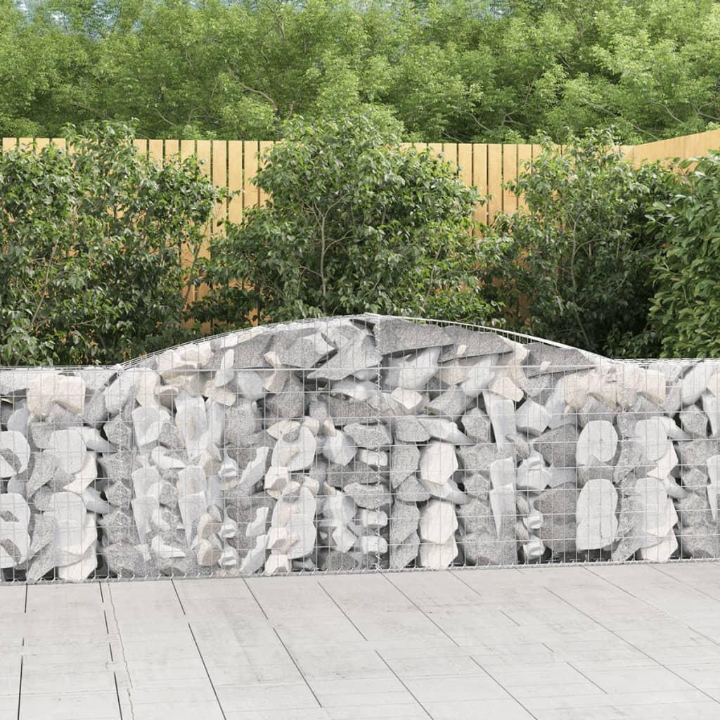 Buede gabionkurve - 25 stk. 400×30×100/120 cm i galvaniseret jern