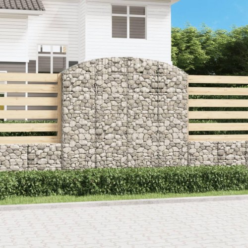 Buet gabionkurv 200x30x180/200 cm galvaniseret jern
