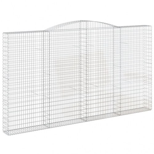 Buede gabionkurve - 6 stk. 400×30×220/240 cm i galvaniseret jern