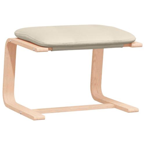 Fodskammel 51x41x40 cm stof cremefarvet