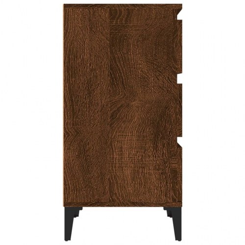 Sengebord 40x35x70 cm konstrueret træ brun egetræsfarve