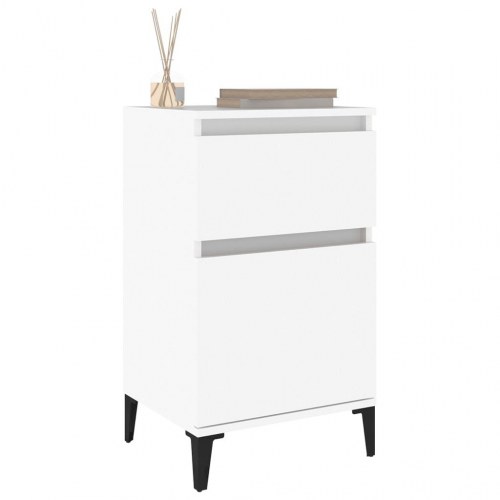 Sengeborde 2 stk. 40x35x70 cm hvid