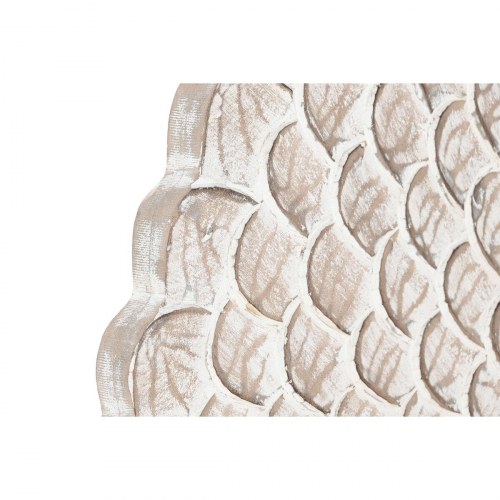 Vægdekoration - træ/MDF, hvid/natur, 120 × 120 cm - Indianer mand