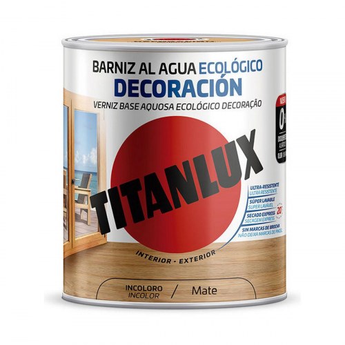 Titanlux fernis 750 ml - farveløs, mat, vandbaseret
