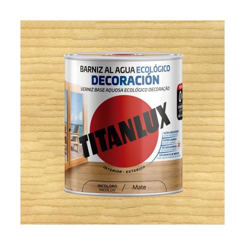 Titanlux fernis 750 ml - farveløs, mat, vandbaseret