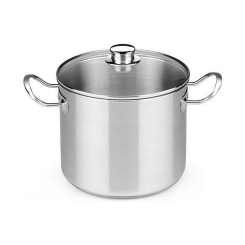 Gryde med Glaslåg BRA A343936 10,5 L Stål Rustfrit stål Rustfrit stål 18/10