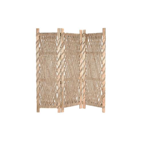 Sammenfoldelig skærm 151 x 2,5 x 183 cm Mangotræ Jute