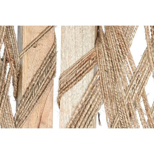 Sammenfoldelig skærm 151 x 2,5 x 183 cm Mangotræ Jute