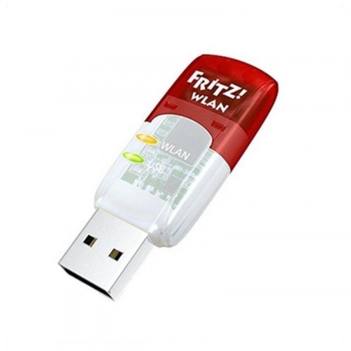 Fritz! WLAN USB-adgangspunkt 5 GHz 433 Mbps - gennemsigtig/rød