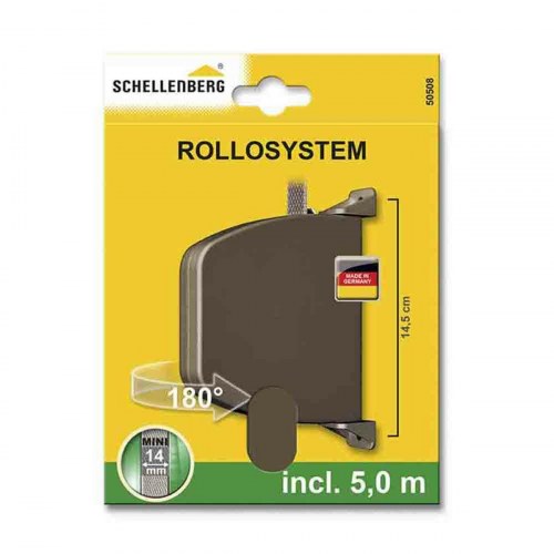 Rullegardin snor-/båndsamler Schellenberg - brun, 5 m