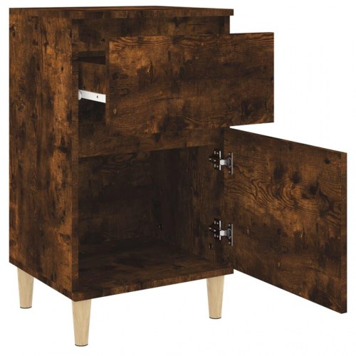 Sengeborde 2 stk. 40x35x70 cm røget egetræsfarve