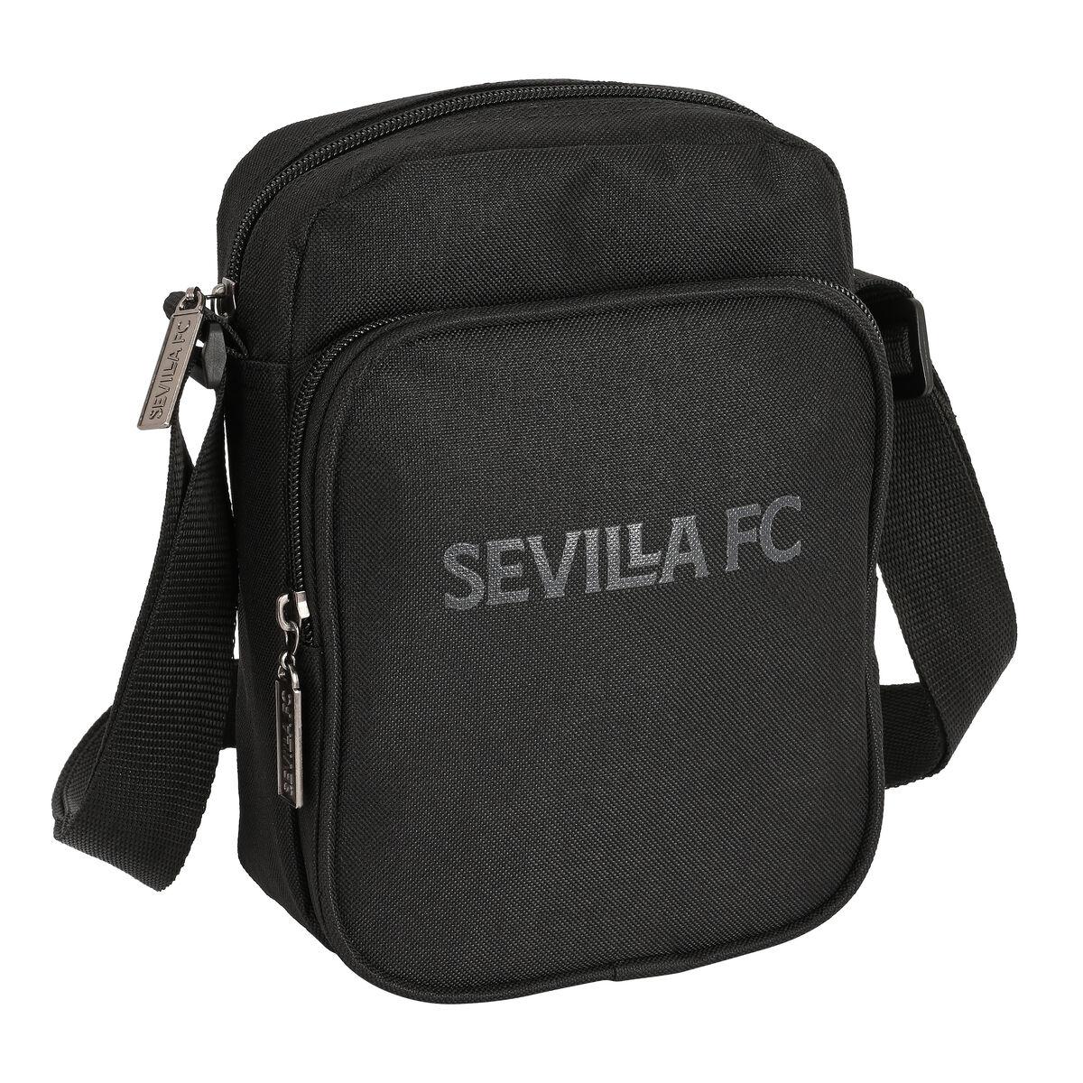 Skuldertaske til børn - Sevilla Fútbol Club, sort 16 × 22 × 6 cm