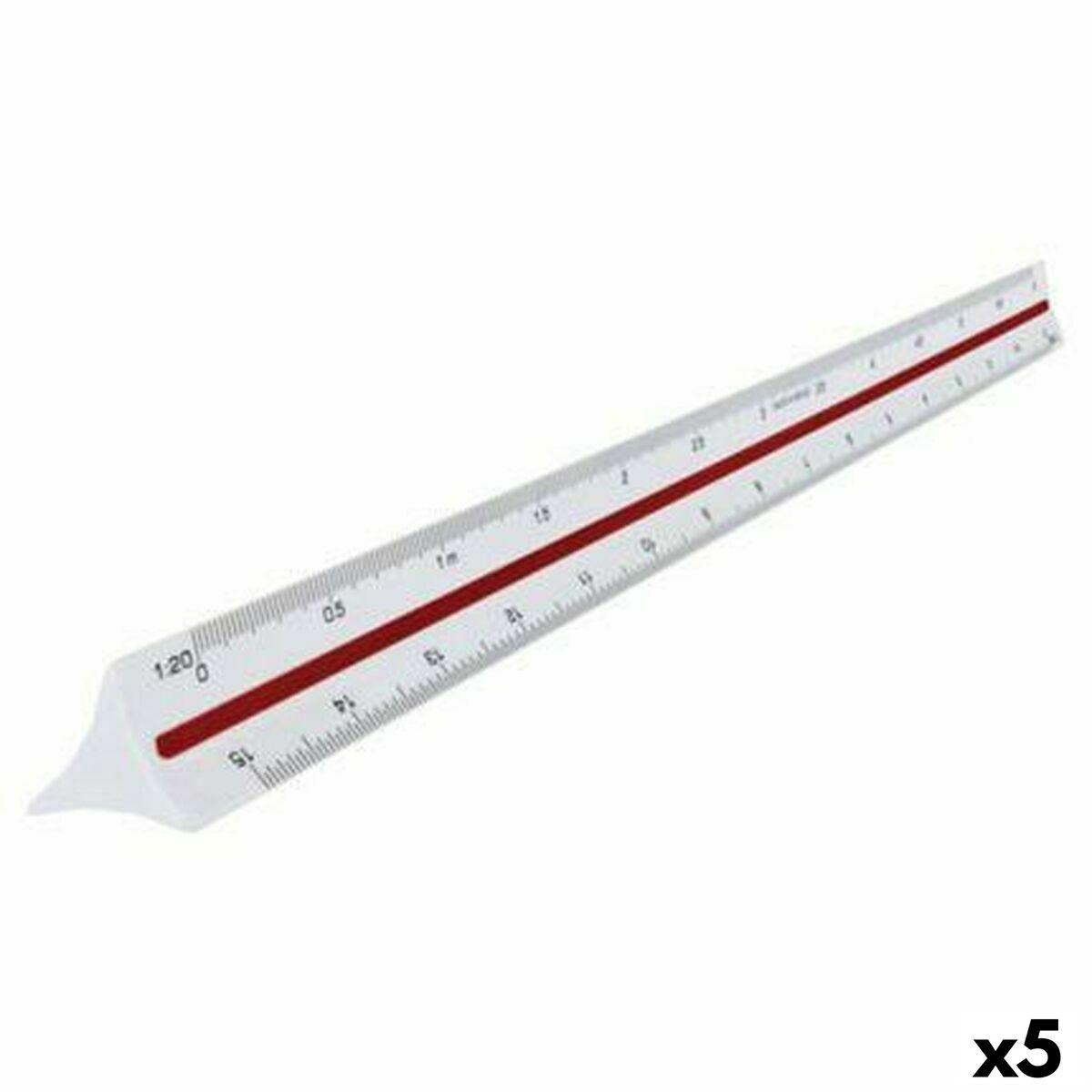 Maped lineal hvid 30 cm - sæt med 5