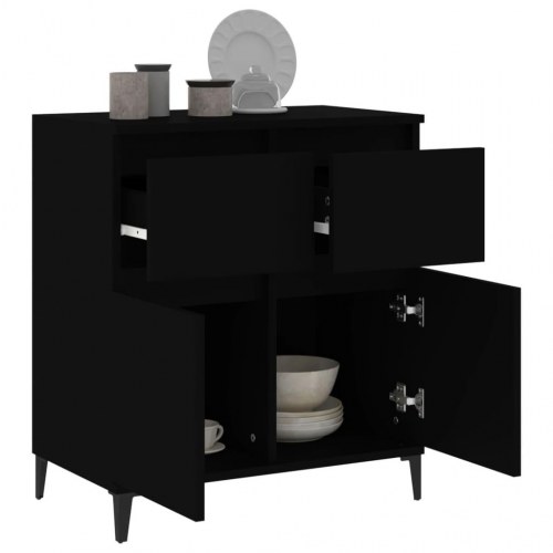 Skænk 60x35x70 cm konstrueret træ sort