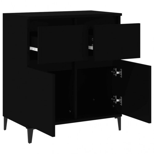 Skænk 60x35x70 cm konstrueret træ sort